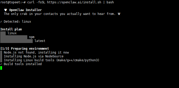 等待安装步骤完成