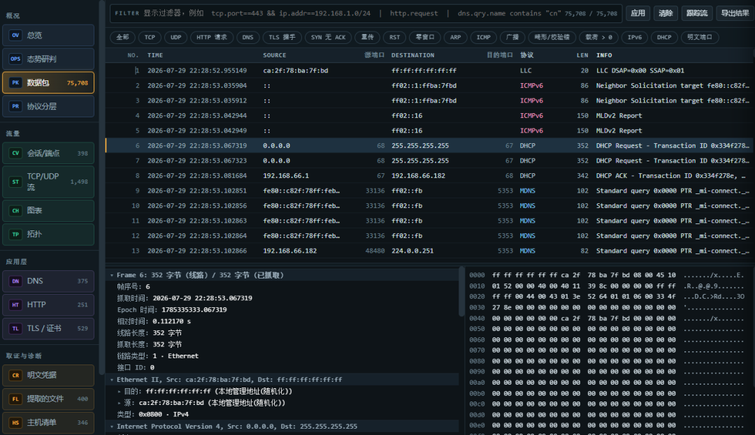 数据包分析 数据包分析